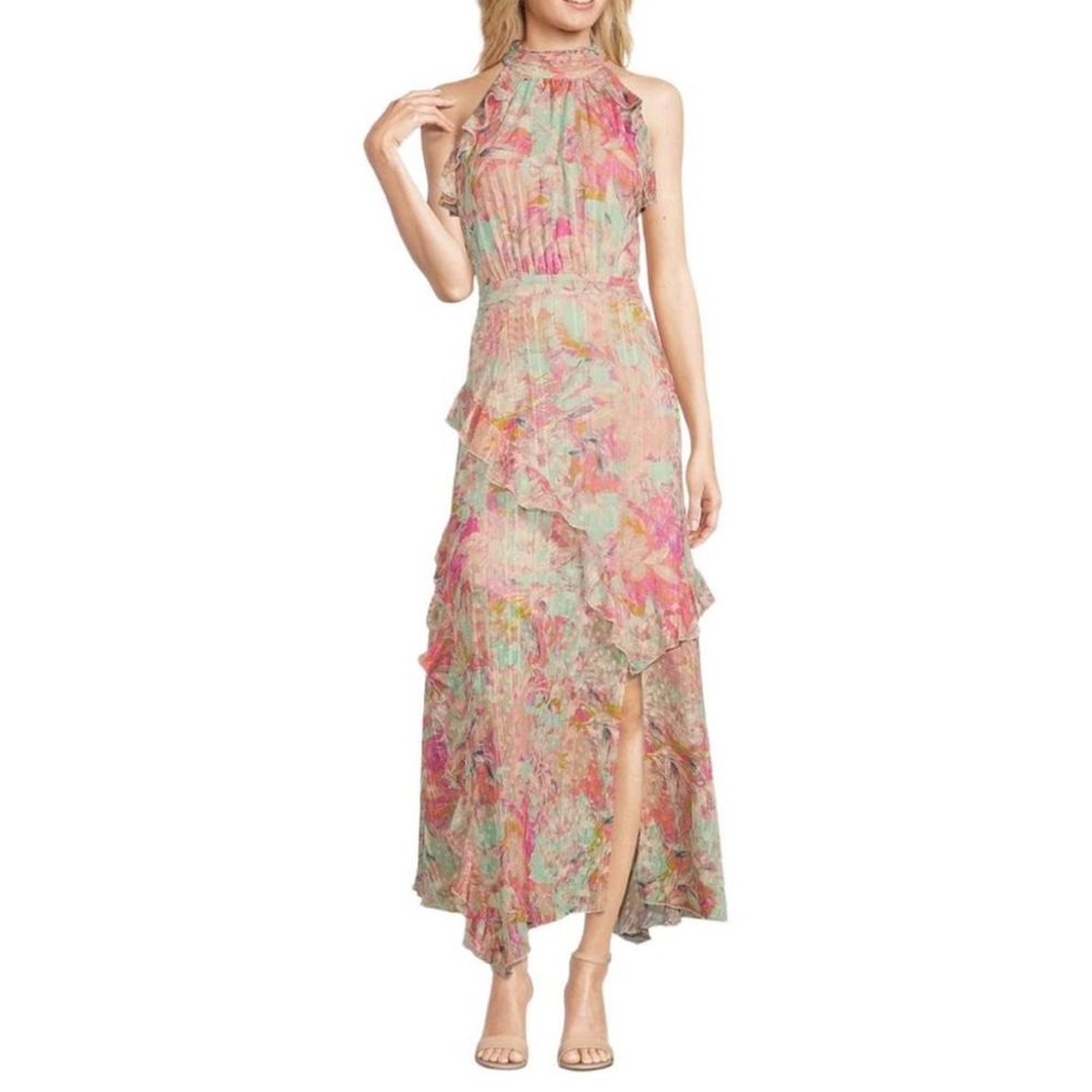 94 - Alex Marie Floral Maxi Dress $168 Bust 22, Waist 20 Length 56